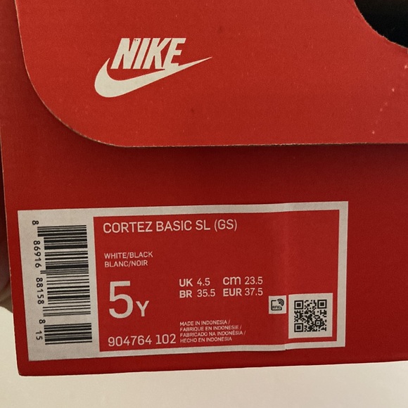 NIKE White Cortez Sneakers Big Kid 5 - Picture 2 of 11